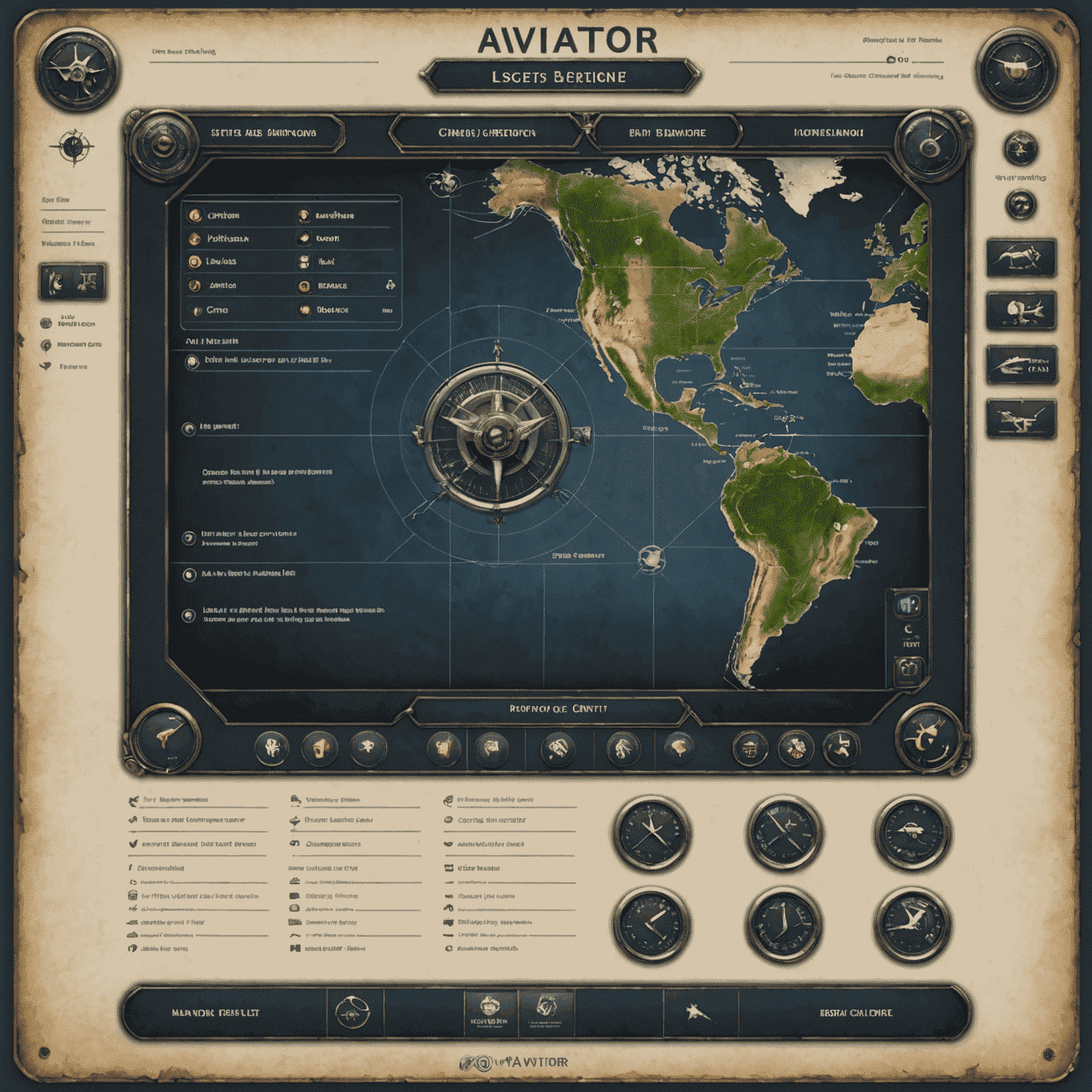 A screenshot of the Aviator online game interface, with a guide overlay explaining the various elements and controls.